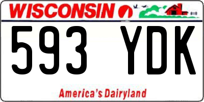WI license plate 593YDK