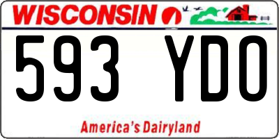 WI license plate 593YDO