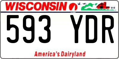 WI license plate 593YDR