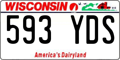 WI license plate 593YDS