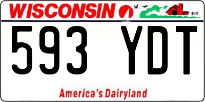 WI license plate 593YDT