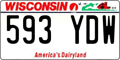 WI license plate 593YDW