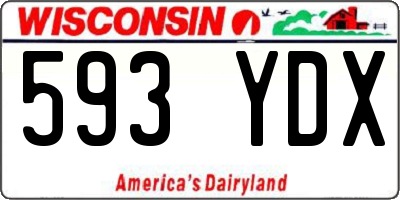 WI license plate 593YDX