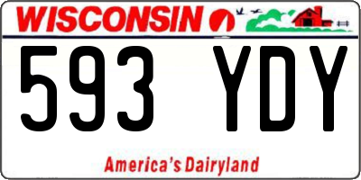 WI license plate 593YDY