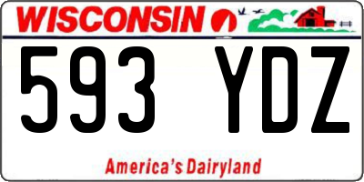 WI license plate 593YDZ