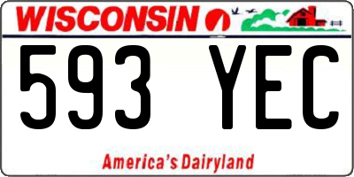 WI license plate 593YEC