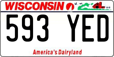 WI license plate 593YED