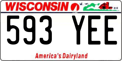 WI license plate 593YEE