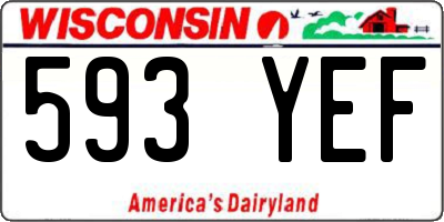 WI license plate 593YEF