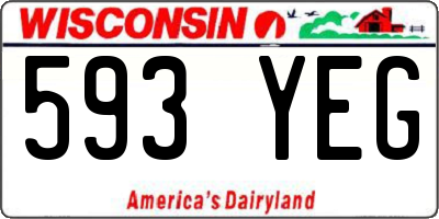 WI license plate 593YEG