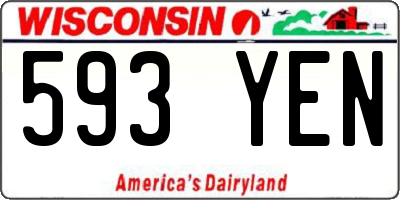 WI license plate 593YEN