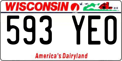 WI license plate 593YEO
