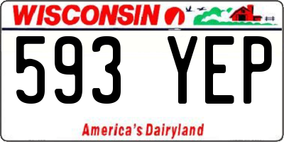 WI license plate 593YEP