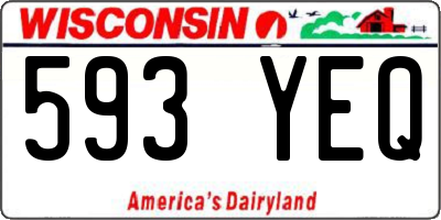 WI license plate 593YEQ