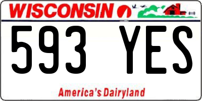 WI license plate 593YES