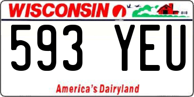 WI license plate 593YEU