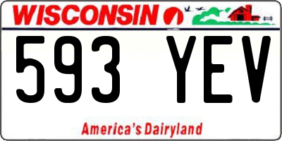 WI license plate 593YEV