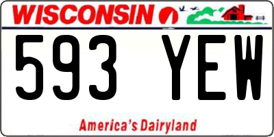 WI license plate 593YEW