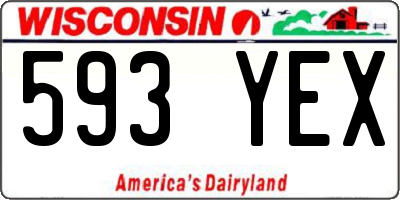 WI license plate 593YEX