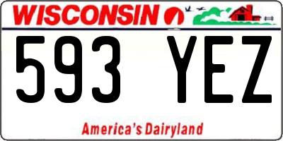 WI license plate 593YEZ