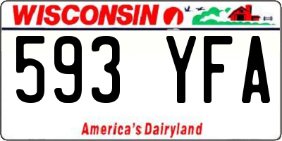 WI license plate 593YFA