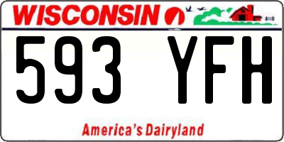 WI license plate 593YFH