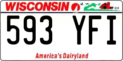 WI license plate 593YFI