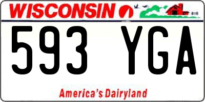 WI license plate 593YGA