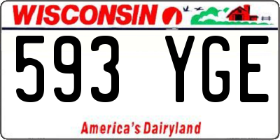 WI license plate 593YGE
