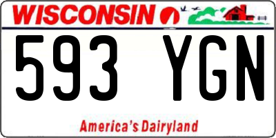 WI license plate 593YGN