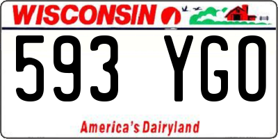 WI license plate 593YGO