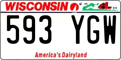 WI license plate 593YGW