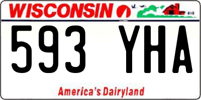 WI license plate 593YHA