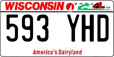 WI license plate 593YHD