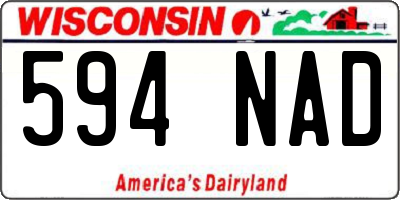 WI license plate 594NAD