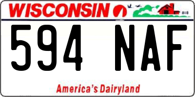 WI license plate 594NAF