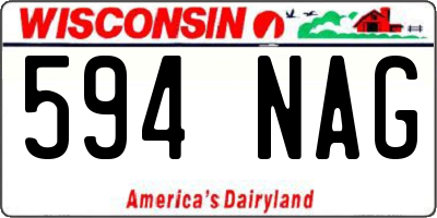 WI license plate 594NAG