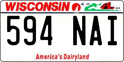 WI license plate 594NAI