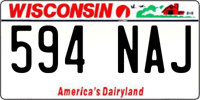 WI license plate 594NAJ