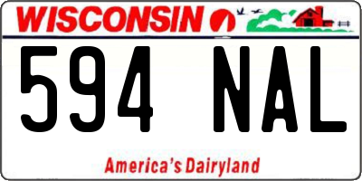 WI license plate 594NAL