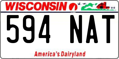 WI license plate 594NAT