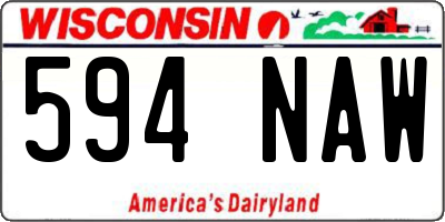 WI license plate 594NAW