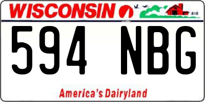 WI license plate 594NBG