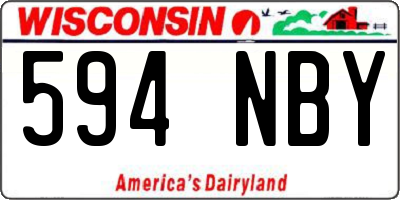WI license plate 594NBY