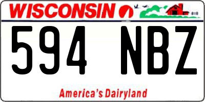 WI license plate 594NBZ