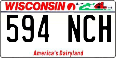 WI license plate 594NCH