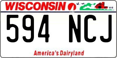 WI license plate 594NCJ