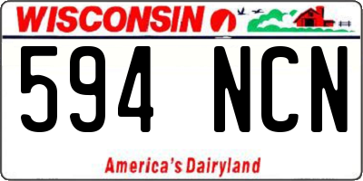 WI license plate 594NCN