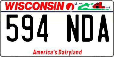 WI license plate 594NDA