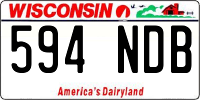 WI license plate 594NDB